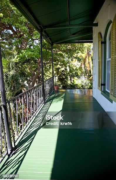 Balcony At Hemingways House Key West Florida Stock Photo - Download Image Now - Ernest Hemingway, House, Arch - Architectural Feature