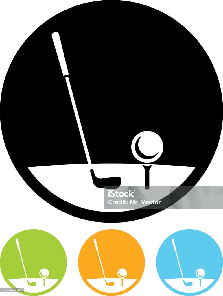 vector icono aislado el equipo de Golf - arte vectorial de Bandera de Golf libre de derechos