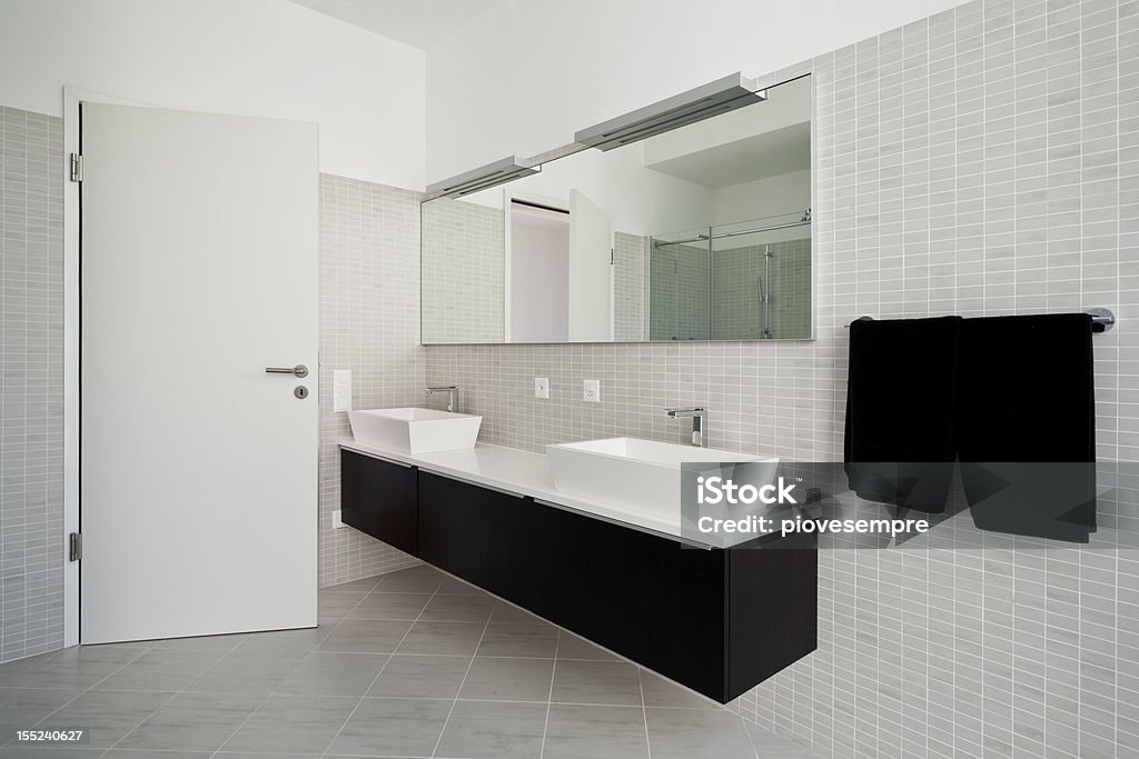 modern style, bathroom beautiful house, modern style, bathroom Architecture Stock Photo