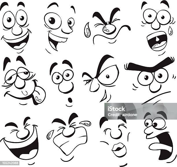 Facial Expression Stock Illustration - Download Image Now - Laughing, Human Face, Comic Book