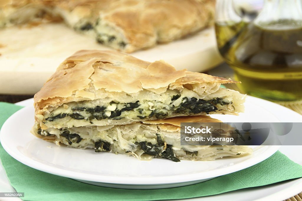 Szpinak ciasto - Zbiór zdjęć royalty-free (Spanakopita)