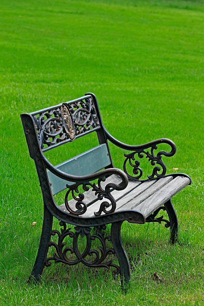 istock metal garden chair 155242420