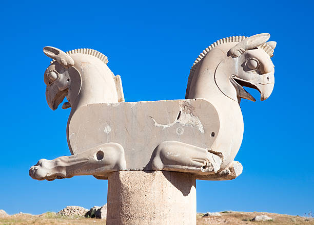 istock Two-headed Griffin statue in an ancient city of Persepolis 155242543