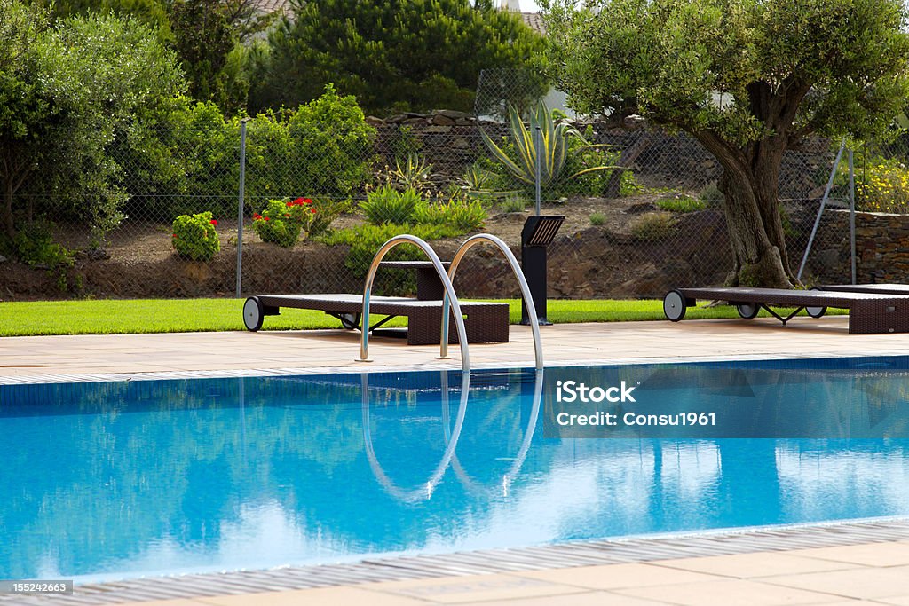 Pool Detail of the swimming pool of a hotel in CadaquÃ©s, Costa Brava, Girona province, Catalonia, Spain.   Swimming Pool Stock Photo