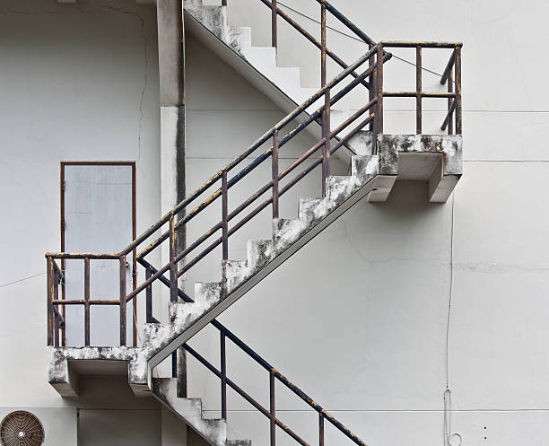 Fire Escape Stair stock photo