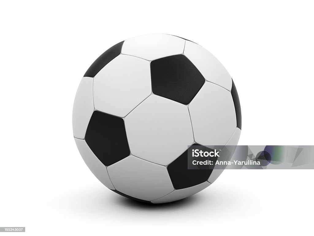 Bola de futebol em um fundo branco. - Foto de stock de Criação Digital royalty-free