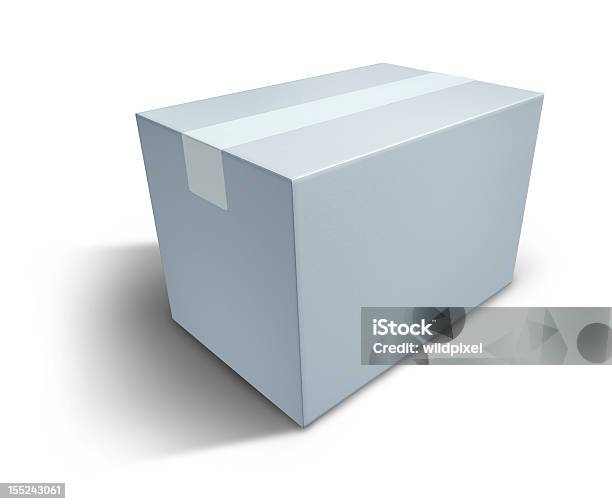 White Blank Box Stock Photo - Download Image Now - Box - Container, Cardboard, Closed