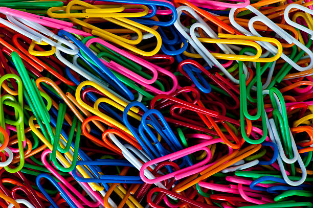 Paper clip background stock photo