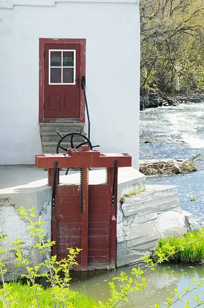 Water inlet of the old watermill at St-Eustache, Quebec, Canada.