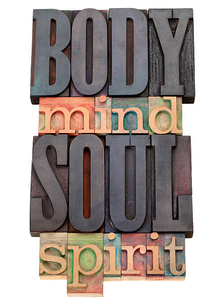 istock body, mind, soul, spirit  in letterpress type 155243264