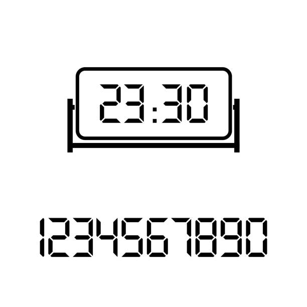 1,100+ Digital Clock Template Stock Illustrations, Royalty-Free Vector ...