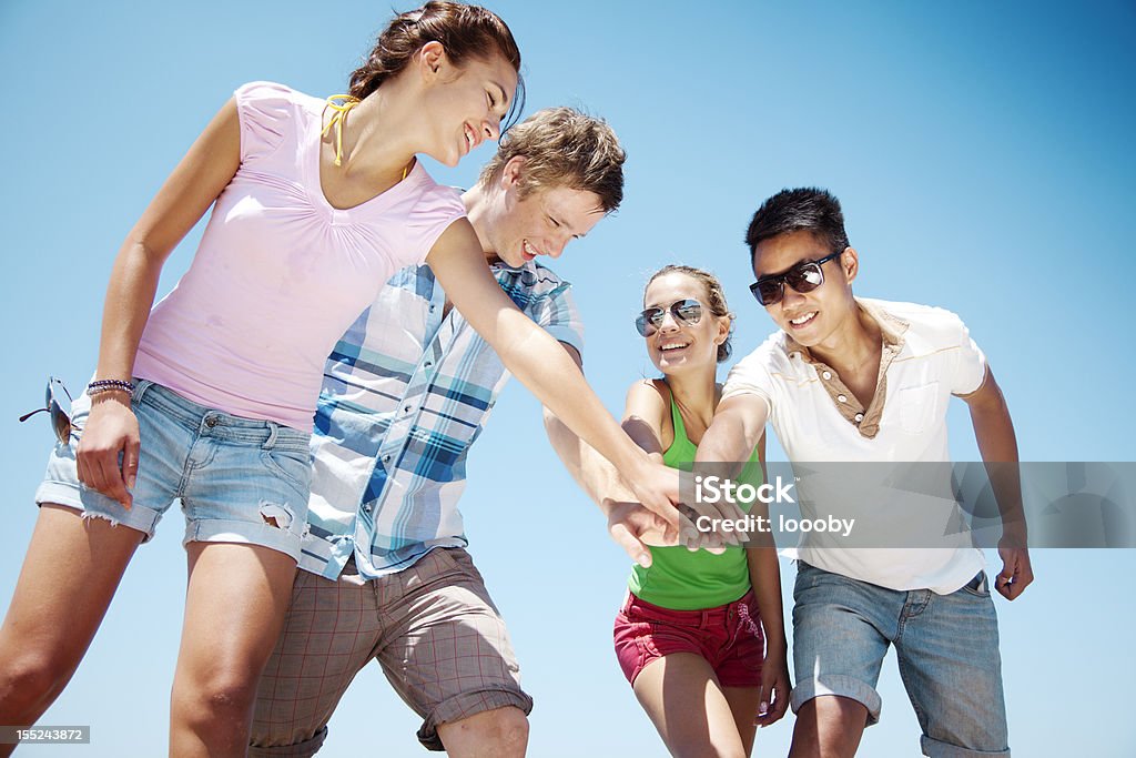 team spirit group of young people bonding Adult Stock Photo