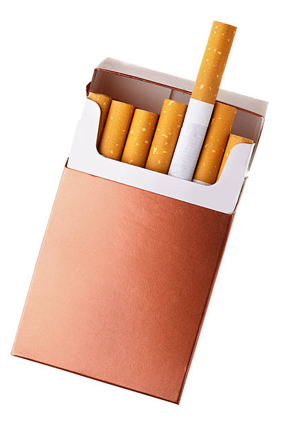 Cigarette pack isolated over the white background