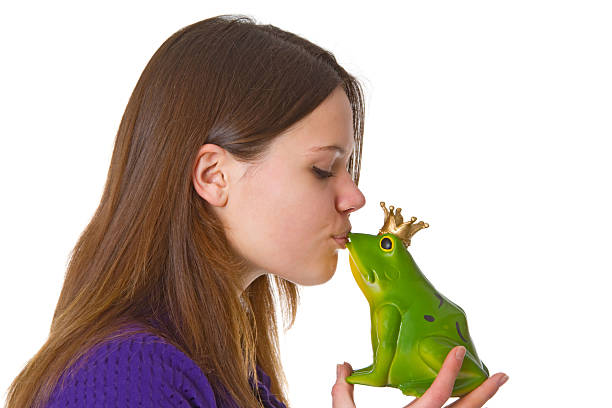 istock Beautiful woman with frog prince 155245261