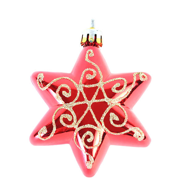 istock Close-up view of one red Christmas tree star 155246148