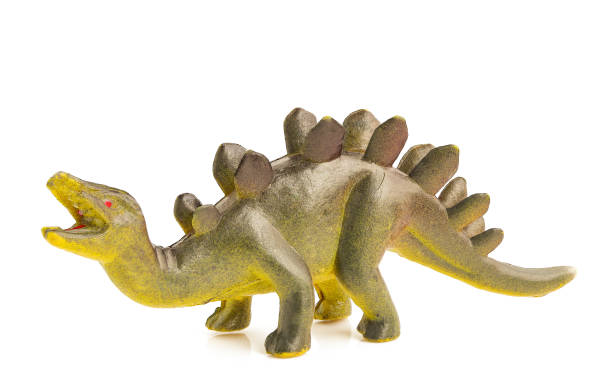 istock Plastic dinosaur toy on white background. Dinosaur figure plastic toy for young kid, monster model, Rubber dinosaur toy 1552471663