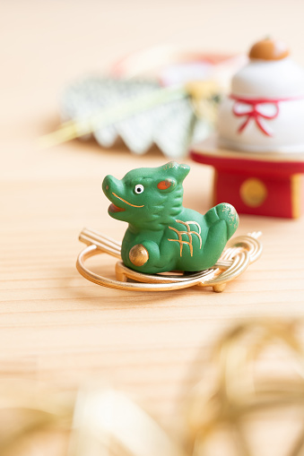 Dragon year, zodiac, cute New Year's card