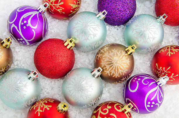 Christmas baubles stock photo