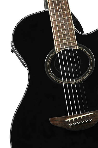 istock Semi acoustic guitar in black 155249418