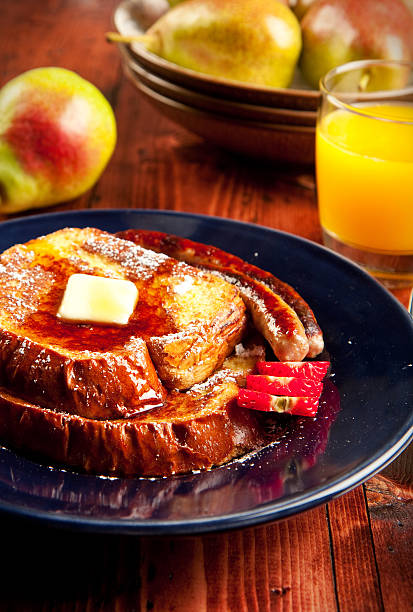 toast alla francese - french toast toast french culture syrup foto e immagini stock