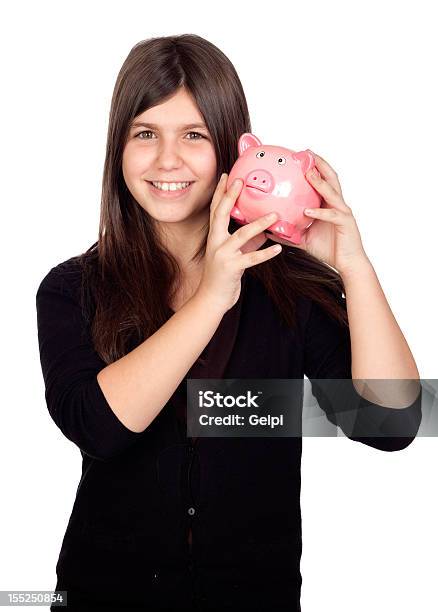 Encantadores Preteen Chica Con Caja De Dinero Foto de stock y más banco de imágenes de Adolescencia - Adolescencia, Adolescente, Ahorros