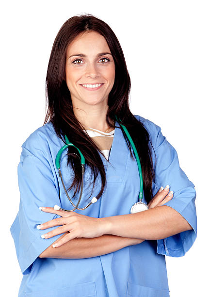 istock Attractive brunette doctor 155250894