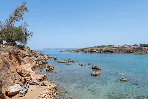 Rocky coastline of Chania, Crete