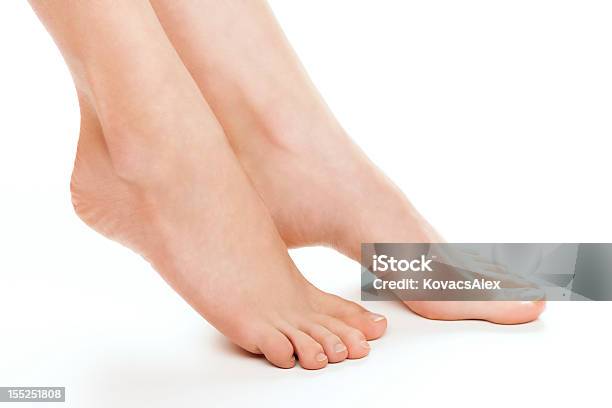 Female Foot Stock Photo - Download Image Now - Naked, Women, White Background