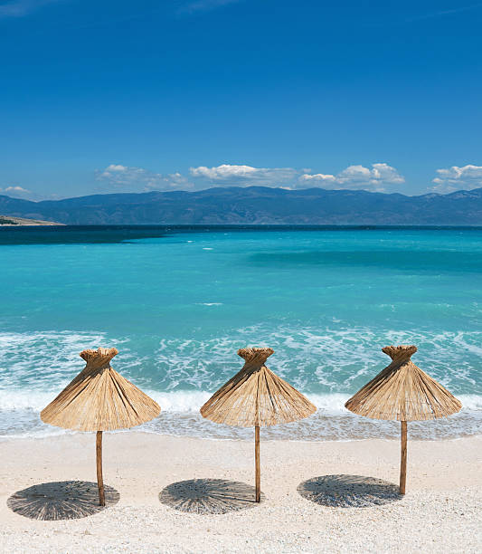 Beach in Baska on island Krk in Croatia.