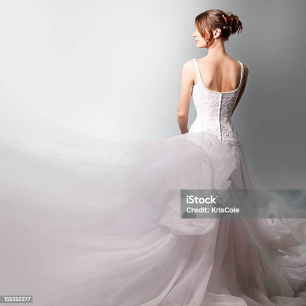 Beautiful Bride In A Luxurious Wedding Dress Stock Photo - Download Image Now - Adult, Attitude, Awe