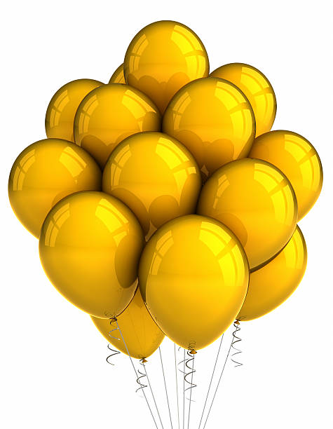 istock Yellow party balloons 155252338