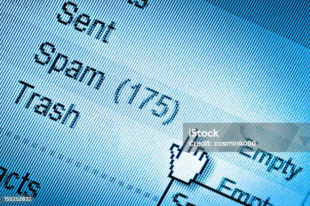 Too Many Spam Messages In Email Stock Photo - Download Image Now - Hyperlink, Internet, Mail