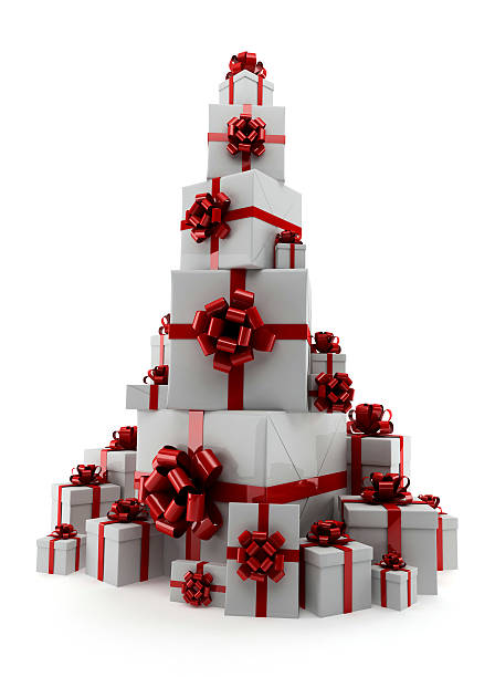 istock Pile of gifts on a white background 155253326