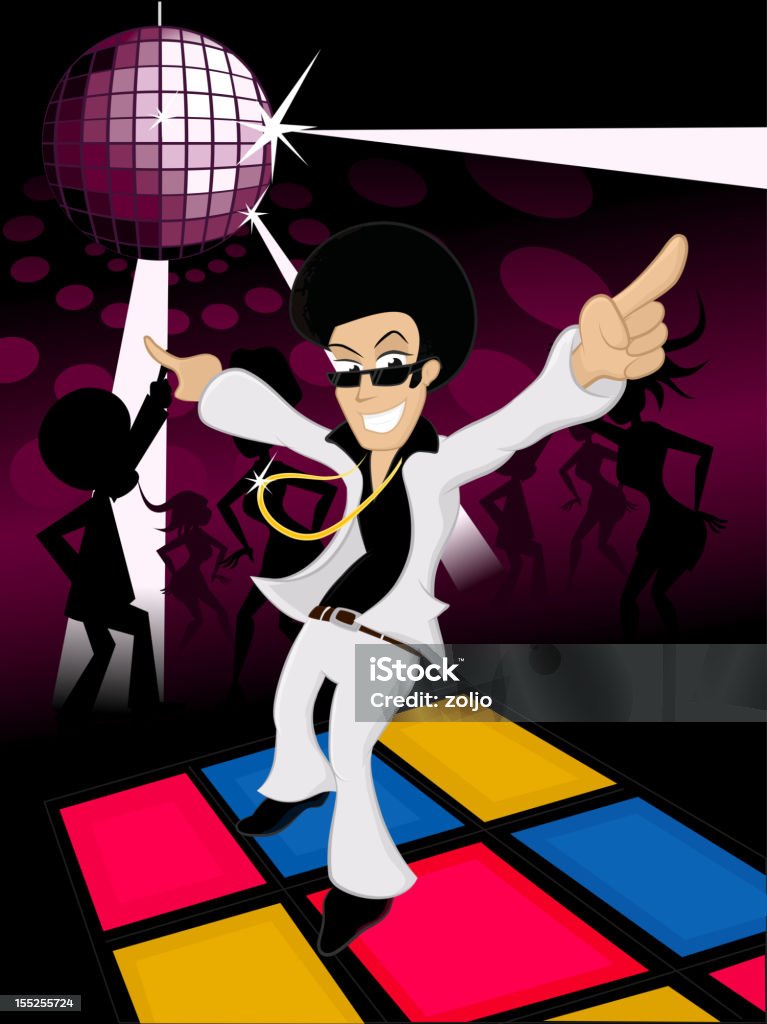 Fiebre Disco - arte vectorial de Baile de discoteca libre de derechos