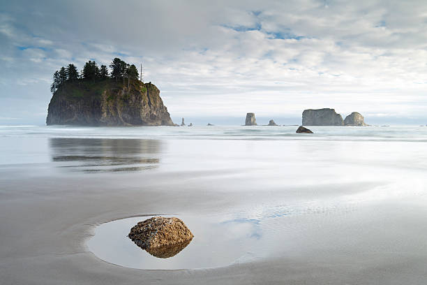 Olympic National Park Coastline, W.A, USA. The beautiful Second Beach on the olympic National Park Coastline, La Push, W.A, USA. olympic peninsula photos stock pictures, royalty-free photos & images