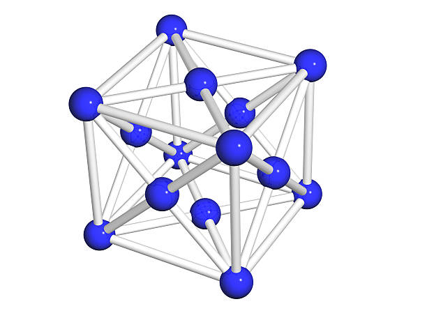 istock Isolated 3D model of an iron crystal lattice 155258530