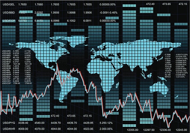 Stock Market Background Abstract Stock Market Charts.  trader wall street stock market analyzing stock illustrations