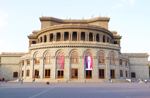 Impressive Yerevan Opera Theatre Officially Opened from 1933, Downtown Yerevan, Armenia