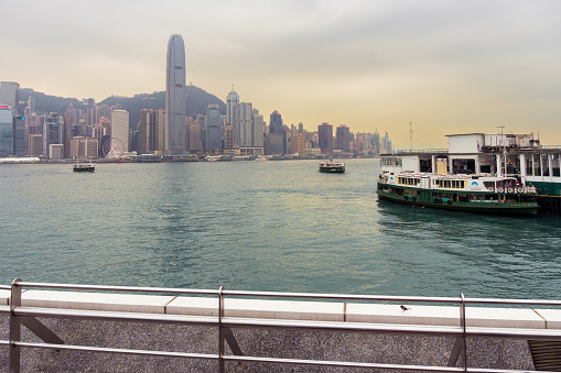 Victoria harbor in Hong Kong city