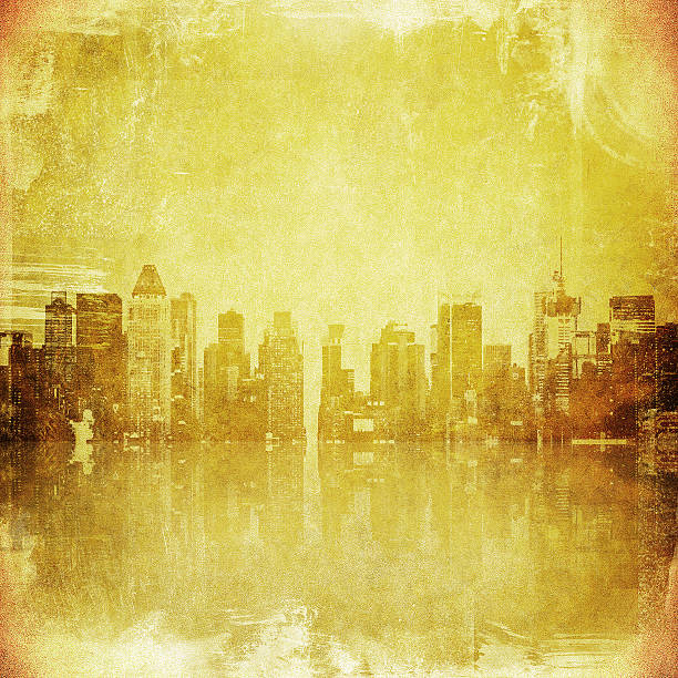 istock Grunge image of New York skyline 155260488