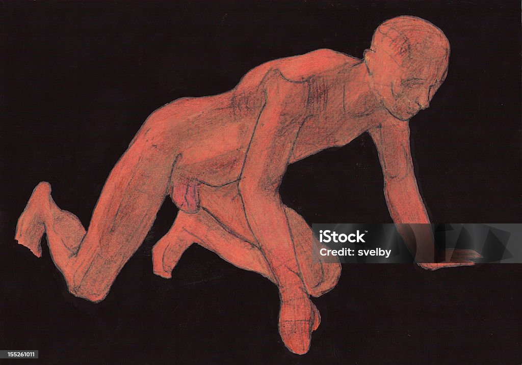 Nude man The hand-made drawing of nude man Adult stock illustration Nude man The hand-made drawing of nude man Adult stock illustration