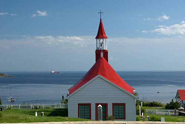 istock Colorful church in Tadoussac, Quebec 155261186