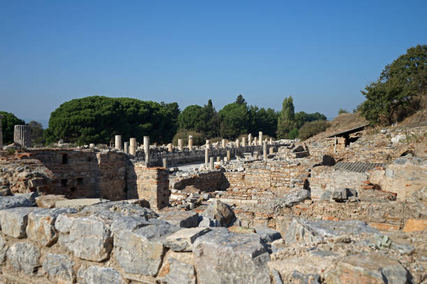 istock Exterior architecture and ruins design at Ephesus Archaeological Museum 1552621617