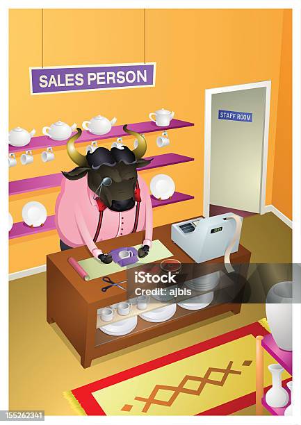 A Z 動物ブル販売担当者 - Bull In A China Shop 英語の慣用句のベクターアート素材や画像を多数ご用意 - Bull In A China Shop 英語の慣用句, はさみ, よそいきの服