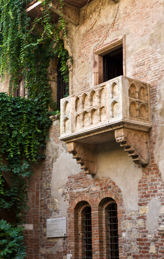 A low angle shot of a building in Albi in France