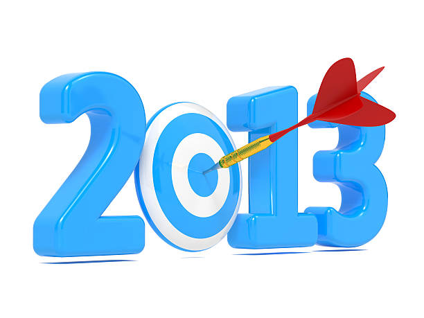 istock Next New Year whit Blue Target and Red Dart. 155262436
