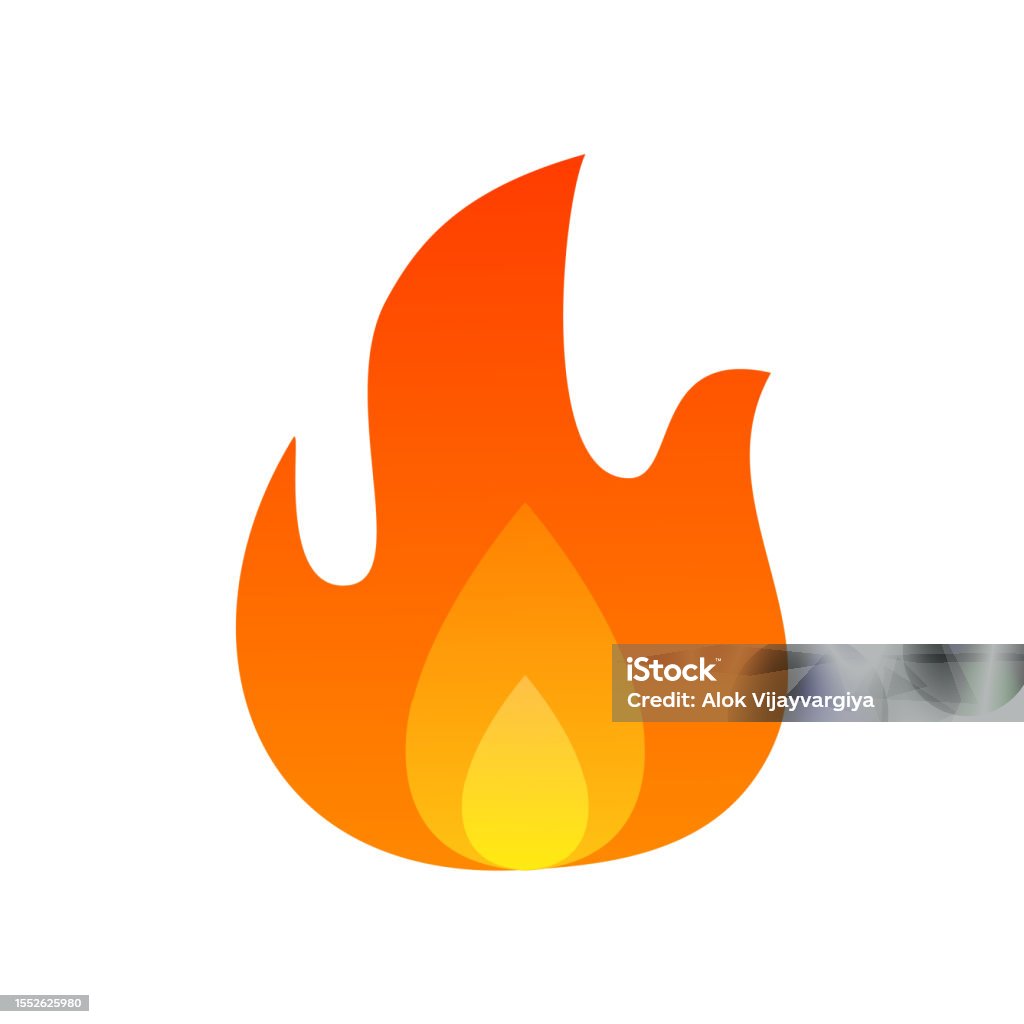 Emote Fire Vector Fire Emoji Vector Illustration Stock Illustration - Download Image Now ...