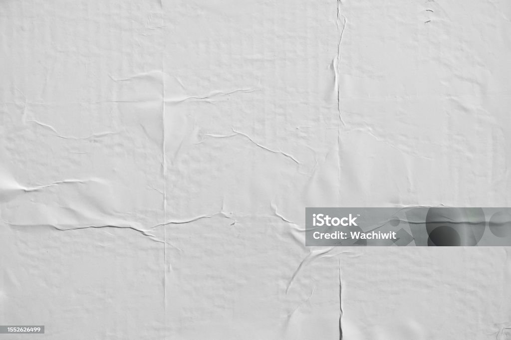 White wheat paste poster style texture background Textured Stock Photo