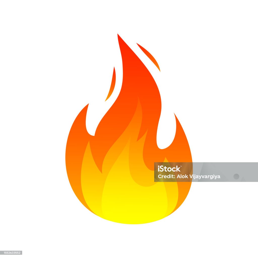 Emote Fire Vector Fire Emoji Vector Illustration Stock Illustration - Download Image Now ...