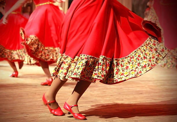 istock Bright fragment of fast Russian folk dance 155264074